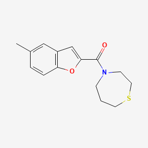 molecular formula C15H17NO2S B7570804 (5-Methyl-1-benzofuran-2-yl)-(1,4-thiazepan-4-yl)methanone 