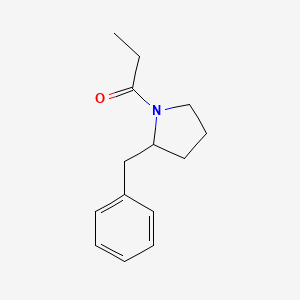 molecular formula C14H19NO B7570807 1-(2-Benzylpyrrolidin-1-yl)propan-1-one 