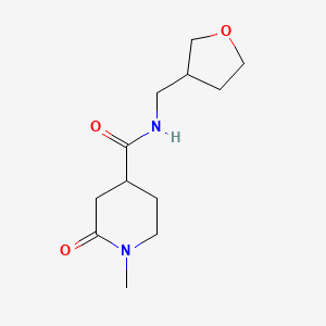 1-methyl-2-oxo-N-(oxolan-3-ylmethyl)piperidine-4-carboxamide