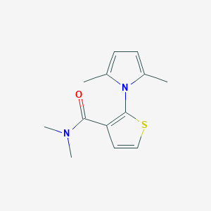 molecular formula C13H16N2OS B7570817 2-(2,5-dimethylpyrrol-1-yl)-N,N-dimethylthiophene-3-carboxamide 