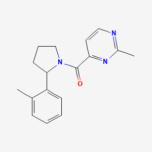 molecular formula C17H19N3O B7570821 [2-(2-Methylphenyl)pyrrolidin-1-yl]-(2-methylpyrimidin-4-yl)methanone 