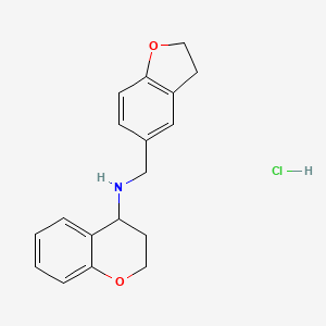 N-(2,3-dihydro-1-benzofuran-5-ylmethyl)-3,4-dihydro-2H-chromen-4-amine;hydrochloride