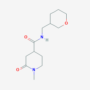 molecular formula C13H22N2O3 B7570832 1-methyl-N-(oxan-3-ylmethyl)-2-oxopiperidine-4-carboxamide 