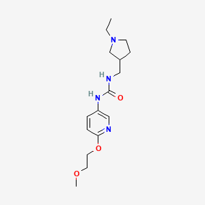 molecular formula C16H26N4O3 B7570849 1-[(1-Ethylpyrrolidin-3-yl)methyl]-3-[6-(2-methoxyethoxy)pyridin-3-yl]urea 