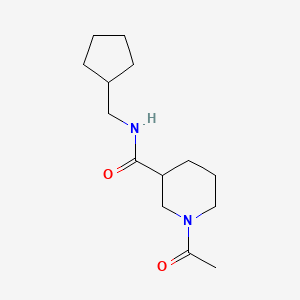molecular formula C14H24N2O2 B7570861 1-acetyl-N-(cyclopentylmethyl)piperidine-3-carboxamide 