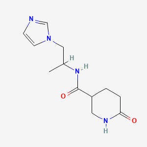 molecular formula C12H18N4O2 B7570865 N-(1-imidazol-1-ylpropan-2-yl)-6-oxopiperidine-3-carboxamide 