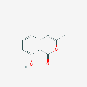 molecular formula C11H10O3 B075709 8-Hydroxy-3,4-dimethyl-1H-2-benzopyran-1-one CAS No. 1570-27-0