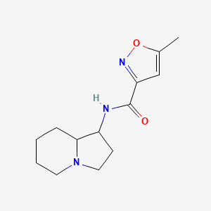 molecular formula C13H19N3O2 B7570939 N-(1,2,3,5,6,7,8,8a-octahydroindolizin-1-yl)-5-methyl-1,2-oxazole-3-carboxamide 
