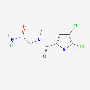 molecular formula C9H11Cl2N3O2 B7570983 N-(2-amino-2-oxoethyl)-4,5-dichloro-N,1-dimethylpyrrole-2-carboxamide 