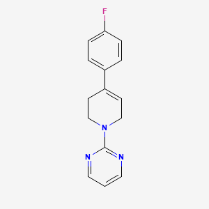 molecular formula C15H14FN3 B7571016 2-[4-(4-fluorophenyl)-3,6-dihydro-2H-pyridin-1-yl]pyrimidine 
