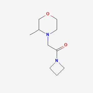 molecular formula C10H18N2O2 B7571057 1-(Azetidin-1-yl)-2-(3-methylmorpholin-4-yl)ethanone 