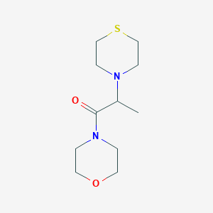 molecular formula C11H20N2O2S B7571065 1-Morpholin-4-yl-2-thiomorpholin-4-ylpropan-1-one 