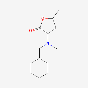 molecular formula C13H23NO2 B7571091 3-[Cyclohexylmethyl(methyl)amino]-5-methyloxolan-2-one 