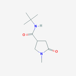 molecular formula C10H18N2O2 B7571109 N-tert-butyl-1-methyl-5-oxopyrrolidine-3-carboxamide 