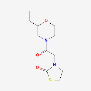 molecular formula C11H18N2O3S B7571128 3-[2-(2-Ethylmorpholin-4-yl)-2-oxoethyl]-1,3-thiazolidin-2-one 