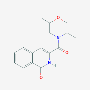 molecular formula C16H18N2O3 B7571131 3-(2,5-dimethylmorpholine-4-carbonyl)-2H-isoquinolin-1-one 