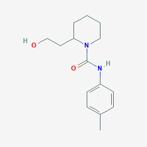molecular formula C15H22N2O2 B7571132 2-(2-hydroxyethyl)-N-(4-methylphenyl)piperidine-1-carboxamide 