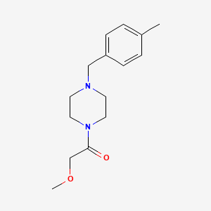 molecular formula C15H22N2O2 B7571135 2-Methoxy-1-[4-[(4-methylphenyl)methyl]piperazin-1-yl]ethanone 