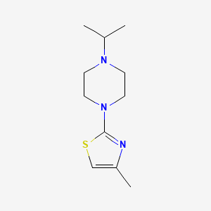 molecular formula C11H19N3S B7571156 4-Methyl-2-(4-propan-2-ylpiperazin-1-yl)-1,3-thiazole 