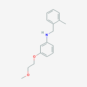 molecular formula C17H21NO2 B7571181 3-(2-methoxyethoxy)-N-[(2-methylphenyl)methyl]aniline 