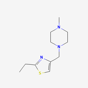 molecular formula C11H19N3S B7571182 2-Ethyl-4-[(4-methylpiperazin-1-yl)methyl]-1,3-thiazole 
