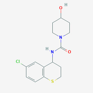 molecular formula C15H19ClN2O2S B7571204 N-(6-chloro-3,4-dihydro-2H-thiochromen-4-yl)-4-hydroxypiperidine-1-carboxamide 