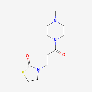 molecular formula C11H19N3O2S B7571206 3-[3-(4-Methylpiperazin-1-yl)-3-oxopropyl]-1,3-thiazolidin-2-one 