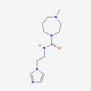 molecular formula C12H21N5O B7571241 N-(2-imidazol-1-ylethyl)-4-methyl-1,4-diazepane-1-carboxamide 