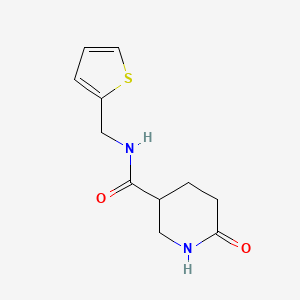 molecular formula C11H14N2O2S B7571258 6-oxo-N-(thiophen-2-ylmethyl)piperidine-3-carboxamide 