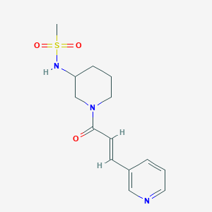 molecular formula C14H19N3O3S B7571304 N-[1-[(E)-3-pyridin-3-ylprop-2-enoyl]piperidin-3-yl]methanesulfonamide 