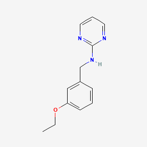 molecular formula C13H15N3O B7571351 N-[(3-ethoxyphenyl)methyl]pyrimidin-2-amine 