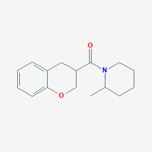 molecular formula C16H21NO2 B7571365 3,4-dihydro-2H-chromen-3-yl-(2-methylpiperidin-1-yl)methanone 