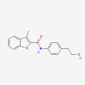 molecular formula C18H17NO3 B7571385 N-[4-(2-hydroxyethyl)phenyl]-3-methyl-1-benzofuran-2-carboxamide 