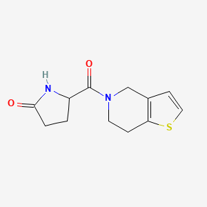 molecular formula C12H14N2O2S B7571399 5-(6,7-dihydro-4H-thieno[3,2-c]pyridine-5-carbonyl)pyrrolidin-2-one 