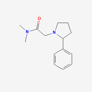 molecular formula C14H20N2O B7571411 N,N-dimethyl-2-(2-phenylpyrrolidin-1-yl)acetamide 