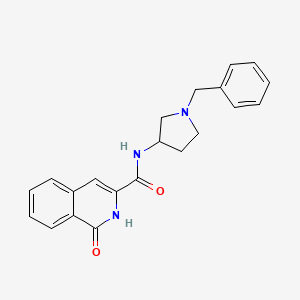 molecular formula C21H21N3O2 B7571441 N-(1-benzylpyrrolidin-3-yl)-1-oxo-2H-isoquinoline-3-carboxamide 