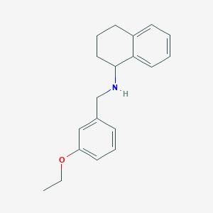 molecular formula C19H23NO B7571455 N-[(3-ethoxyphenyl)methyl]-1,2,3,4-tetrahydronaphthalen-1-amine 