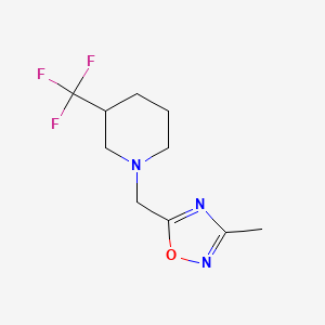 molecular formula C10H14F3N3O B7571478 3-Methyl-5-[[3-(trifluoromethyl)piperidin-1-yl]methyl]-1,2,4-oxadiazole 