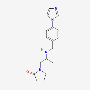 molecular formula C17H22N4O B7571485 1-[2-[(4-Imidazol-1-ylphenyl)methylamino]propyl]pyrrolidin-2-one 