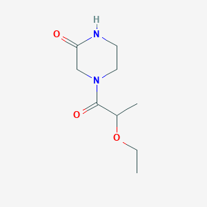 molecular formula C9H16N2O3 B7571518 4-(2-Ethoxypropanoyl)piperazin-2-one 