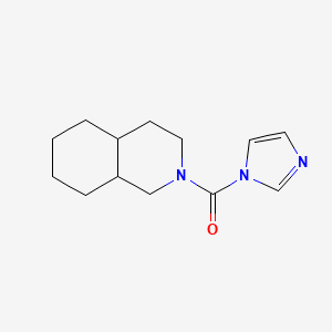 molecular formula C13H19N3O B7571555 3,4,4a,5,6,7,8,8a-octahydro-1H-isoquinolin-2-yl(imidazol-1-yl)methanone 