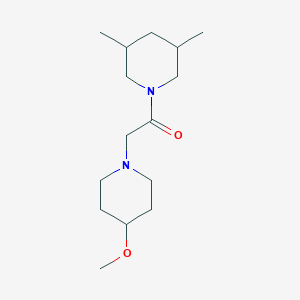 molecular formula C15H28N2O2 B7571591 1-(3,5-Dimethylpiperidin-1-yl)-2-(4-methoxypiperidin-1-yl)ethanone 