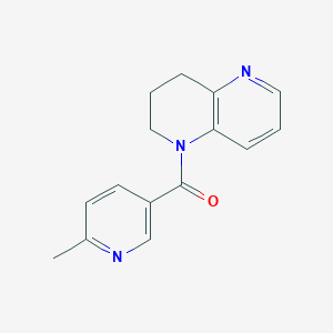 molecular formula C15H15N3O B7571612 3,4-dihydro-2H-1,5-naphthyridin-1-yl-(6-methylpyridin-3-yl)methanone 