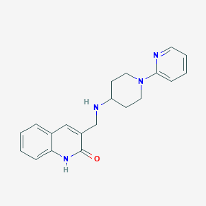 molecular formula C20H22N4O B7571651 3-[[(1-pyridin-2-ylpiperidin-4-yl)amino]methyl]-1H-quinolin-2-one 