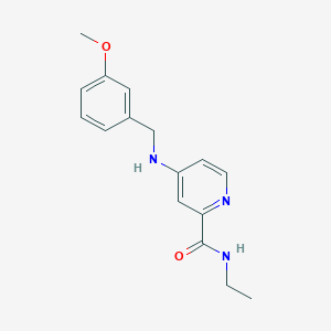 molecular formula C16H19N3O2 B7571678 N-ethyl-4-[(3-methoxyphenyl)methylamino]pyridine-2-carboxamide 