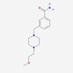 molecular formula C15H23N3O2 B7571682 3-[[4-(2-Methoxyethyl)piperazin-1-yl]methyl]benzamide 