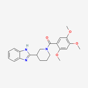 molecular formula C22H25N3O4 B7571713 [3-(1H-benzimidazol-2-yl)piperidin-1-yl]-(2,4,5-trimethoxyphenyl)methanone 