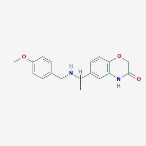 molecular formula C18H20N2O3 B7571762 6-[1-[(4-methoxyphenyl)methylamino]ethyl]-4H-1,4-benzoxazin-3-one 