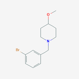 molecular formula C13H18BrNO B7571769 1-[(3-Bromophenyl)methyl]-4-methoxypiperidine 