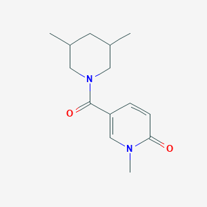 molecular formula C14H20N2O2 B7571774 5-(3,5-Dimethylpiperidine-1-carbonyl)-1-methylpyridin-2-one 